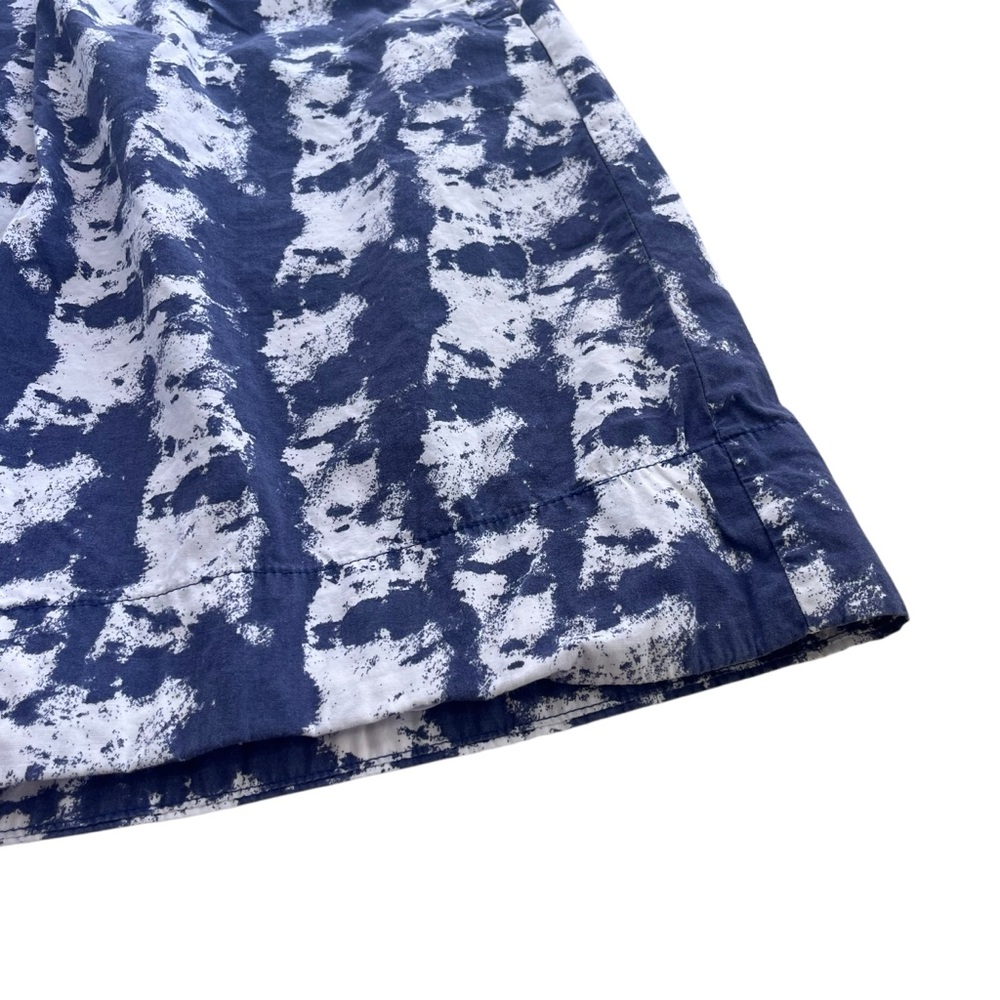 Fossil Women’s Size 12 Blue White Tie-dye Pleated Lined A-line Mini Skirt Cotton - Picture 9 of 16